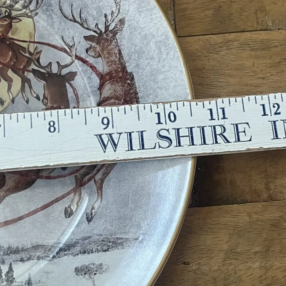 Pottery Barn Nostalgic Santa Dinner Plates 10.5